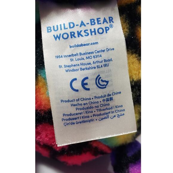 Built A Bear Workshop Rainbow Stuffed Animal Giraffe Plush - Picture 7 of 9